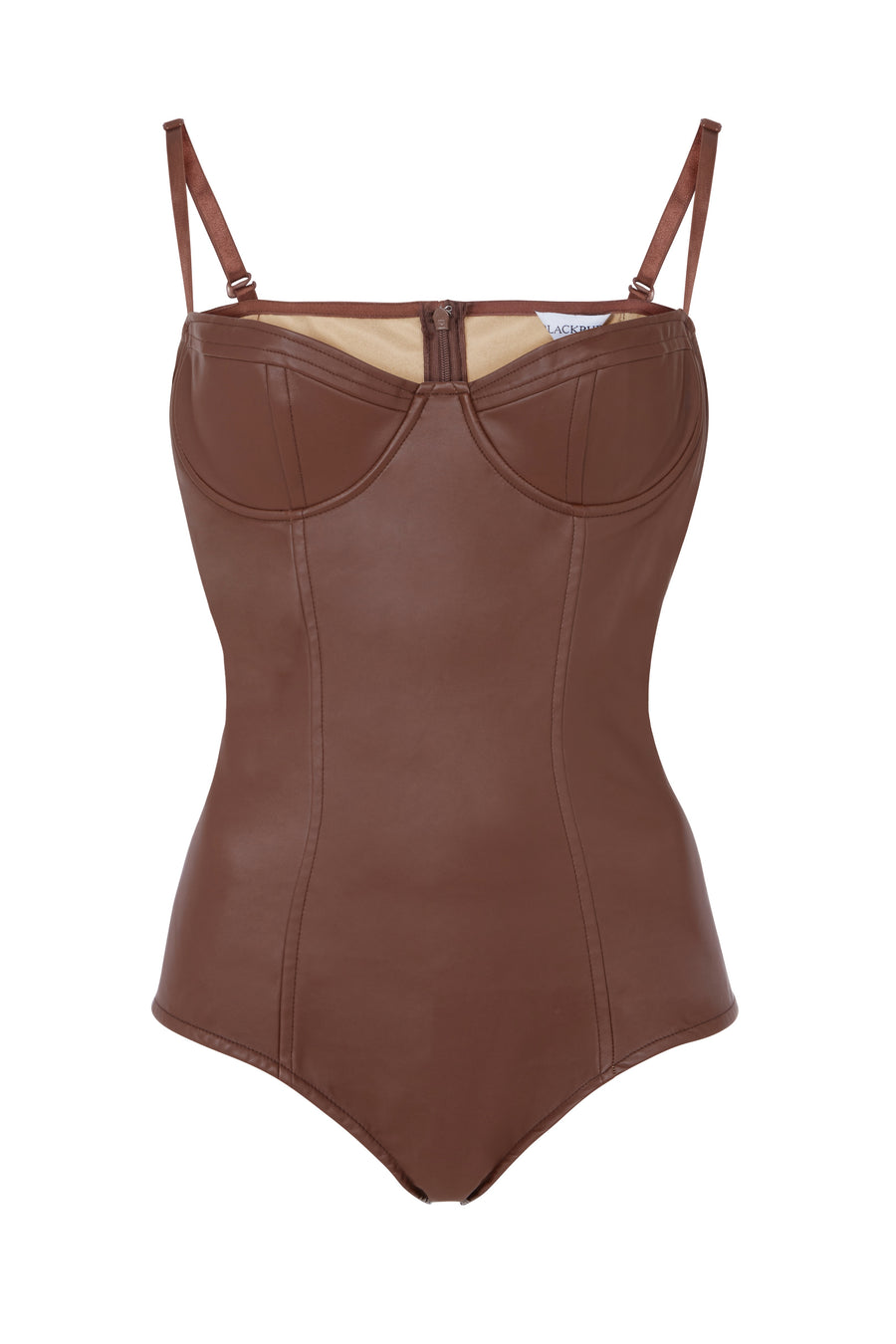 Brown leather Bodysuit (Bianca)