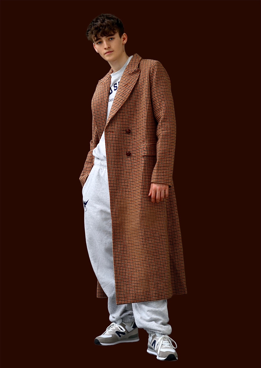 Walker Coat (Longlined Checked Coat)