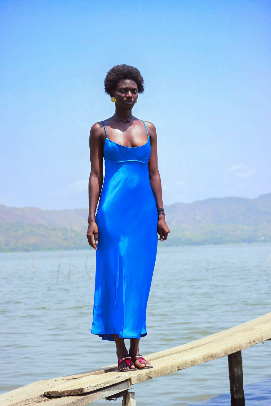 Ceylon Blue Midi Dress