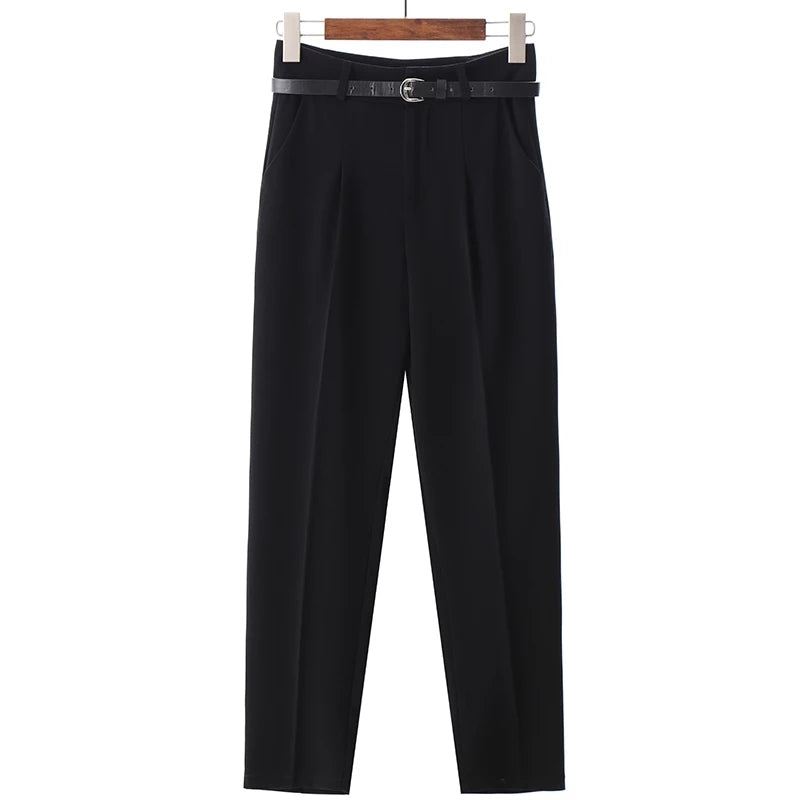 Black high waisted trousers