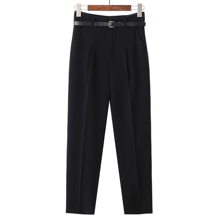 Black high waisted trousers