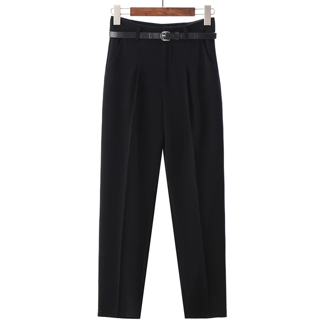 Black high waisted trousers