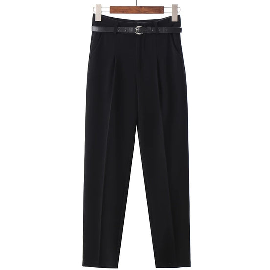 Black high waisted trousers