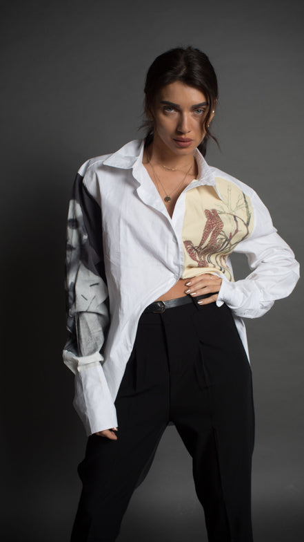 Black high waisted trousers