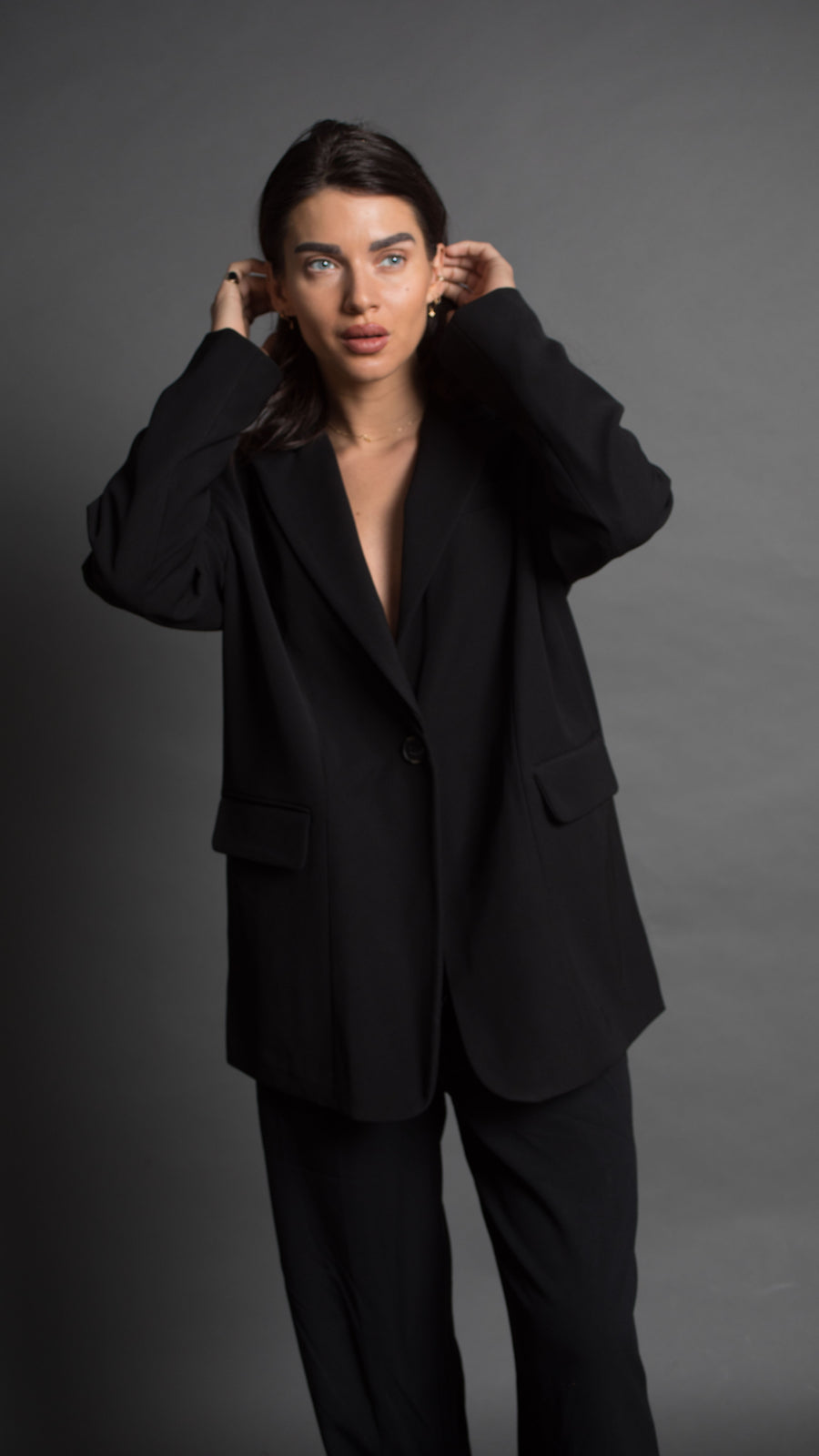 Oversized black blazer