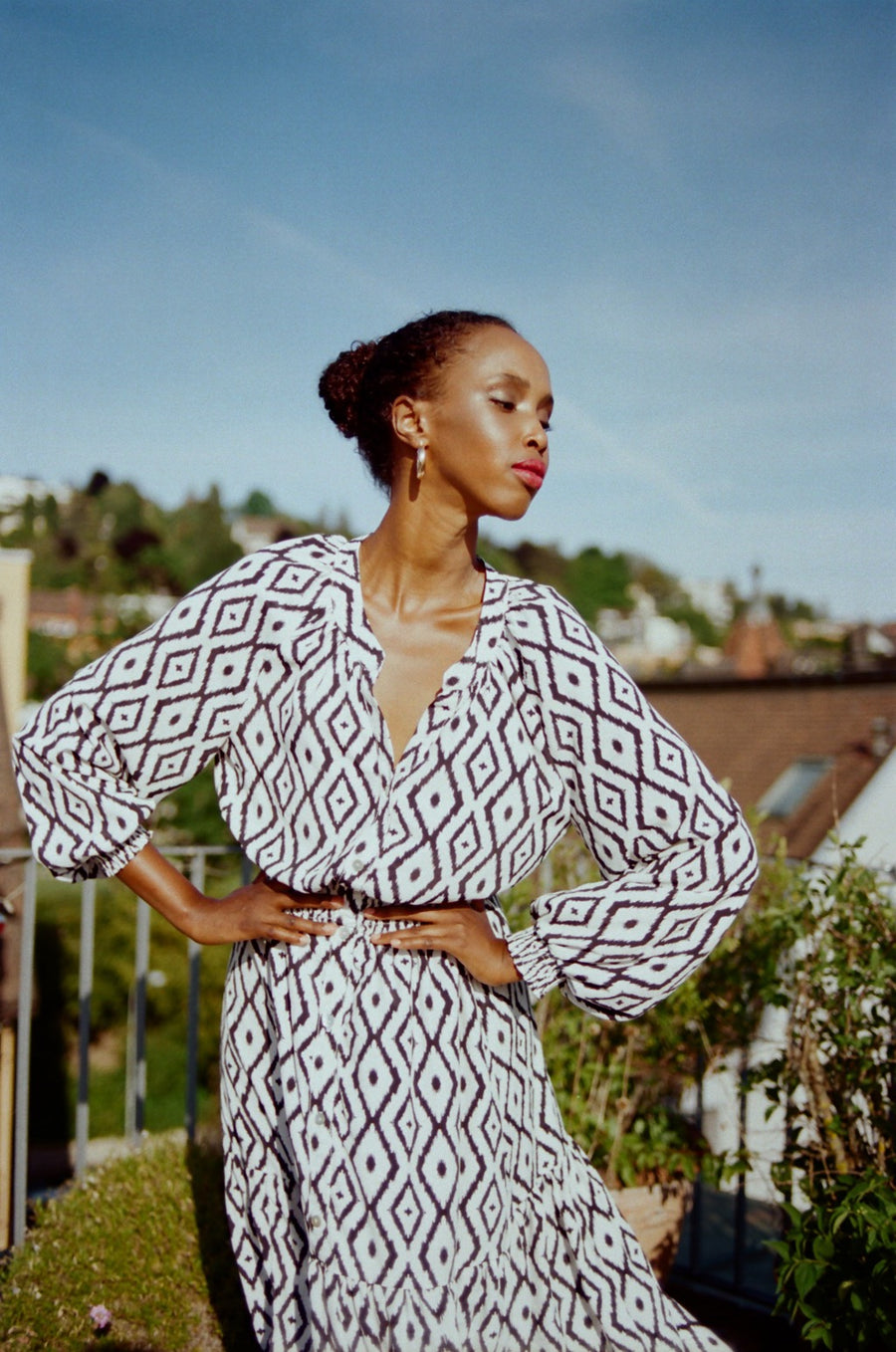 Petunia Dress in Black & White