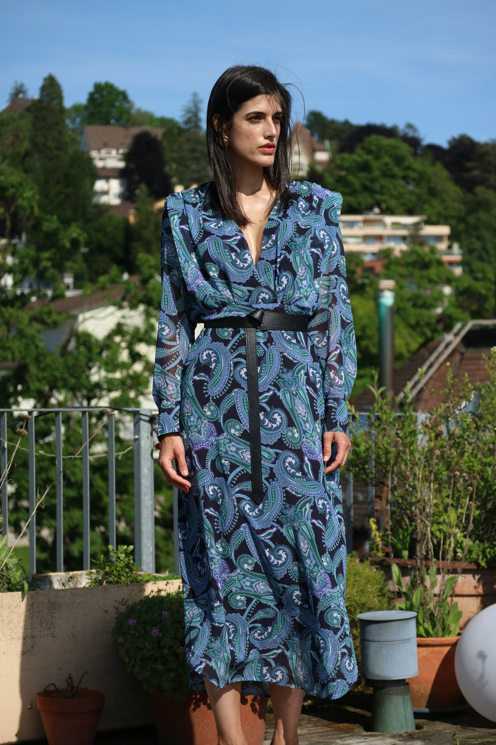 Blue Peony Dress