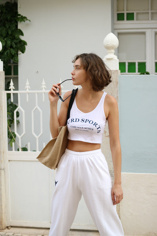 White logo Joggers