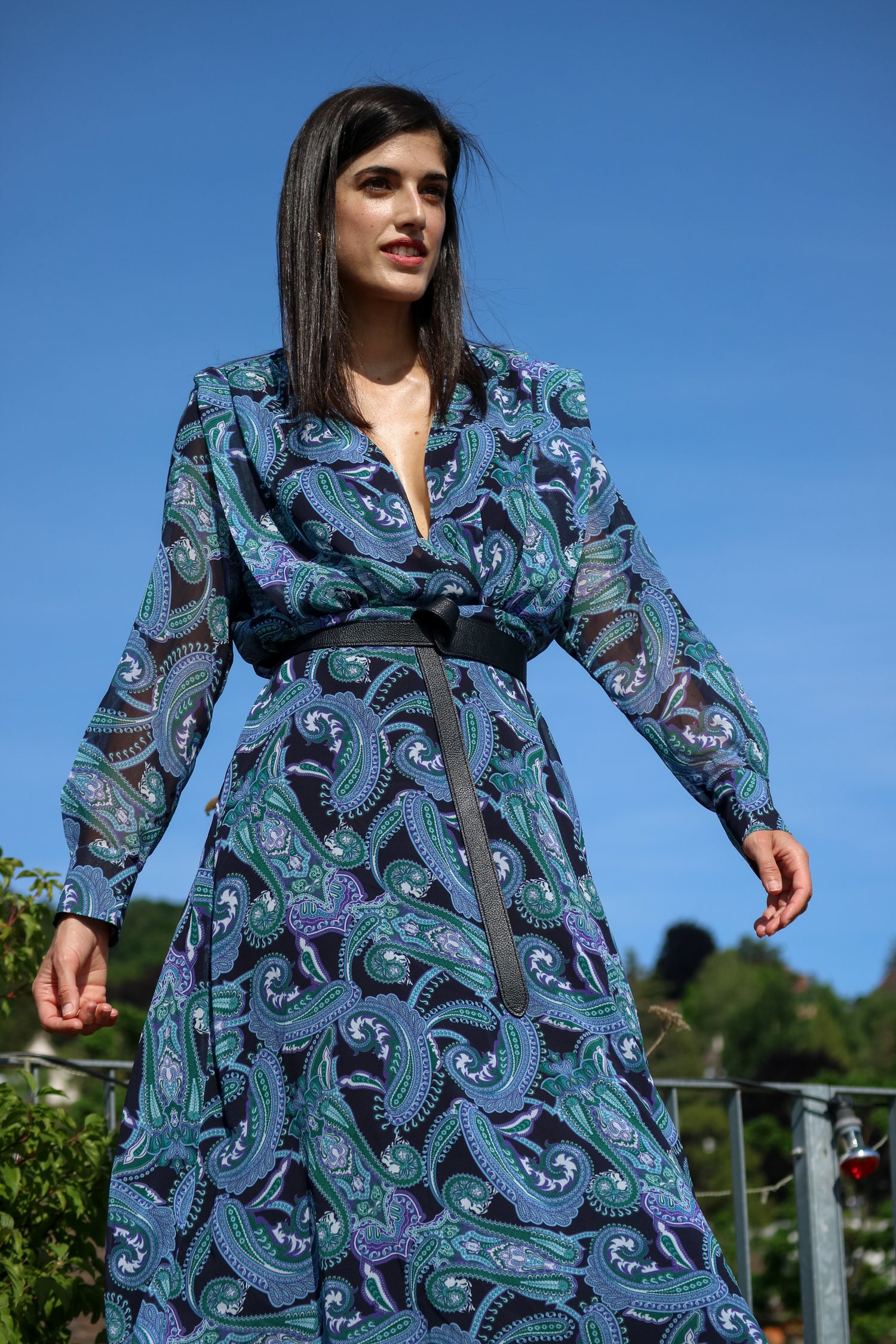 Blue Peony Dress