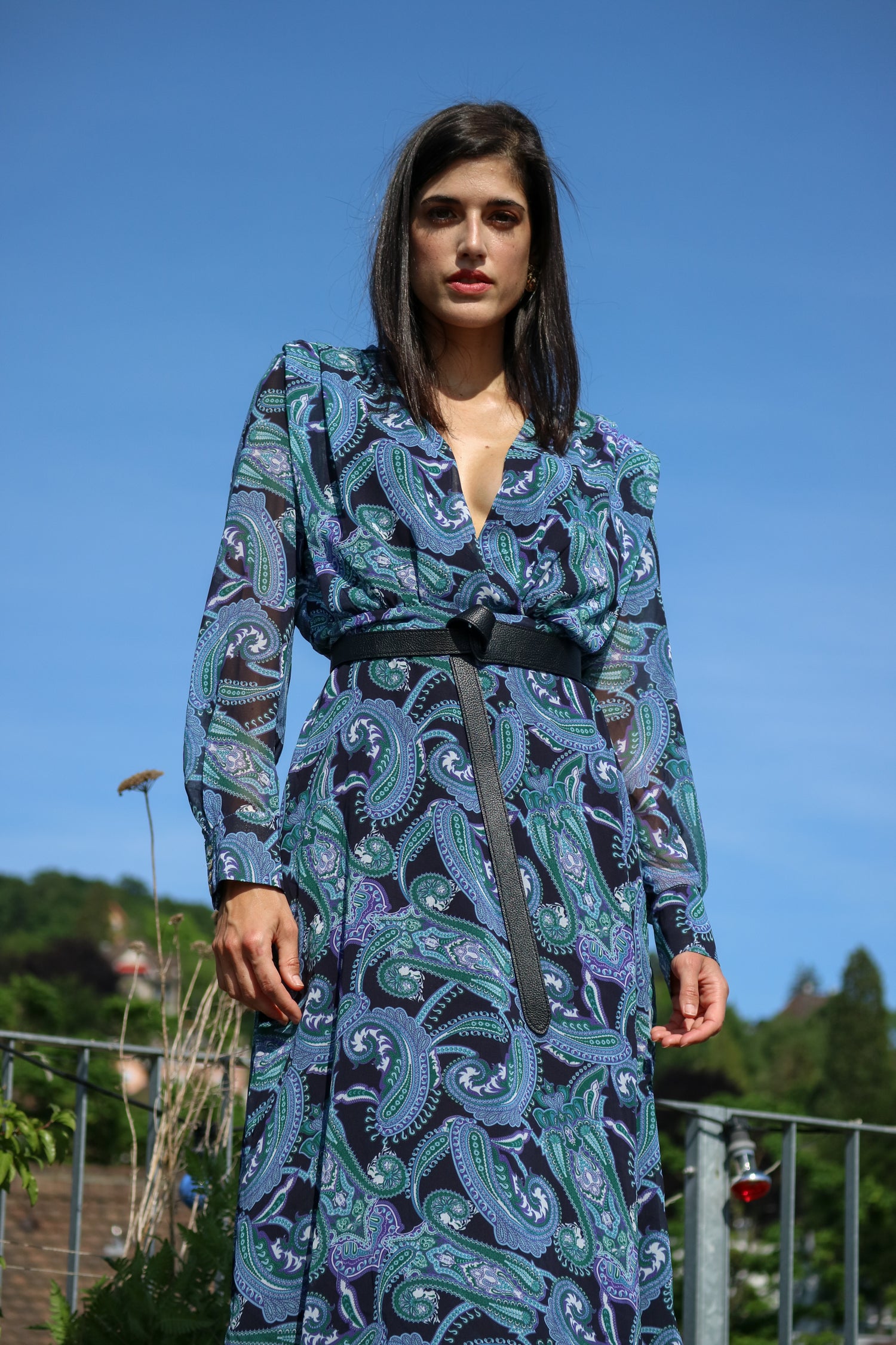 Blue Peony Dress