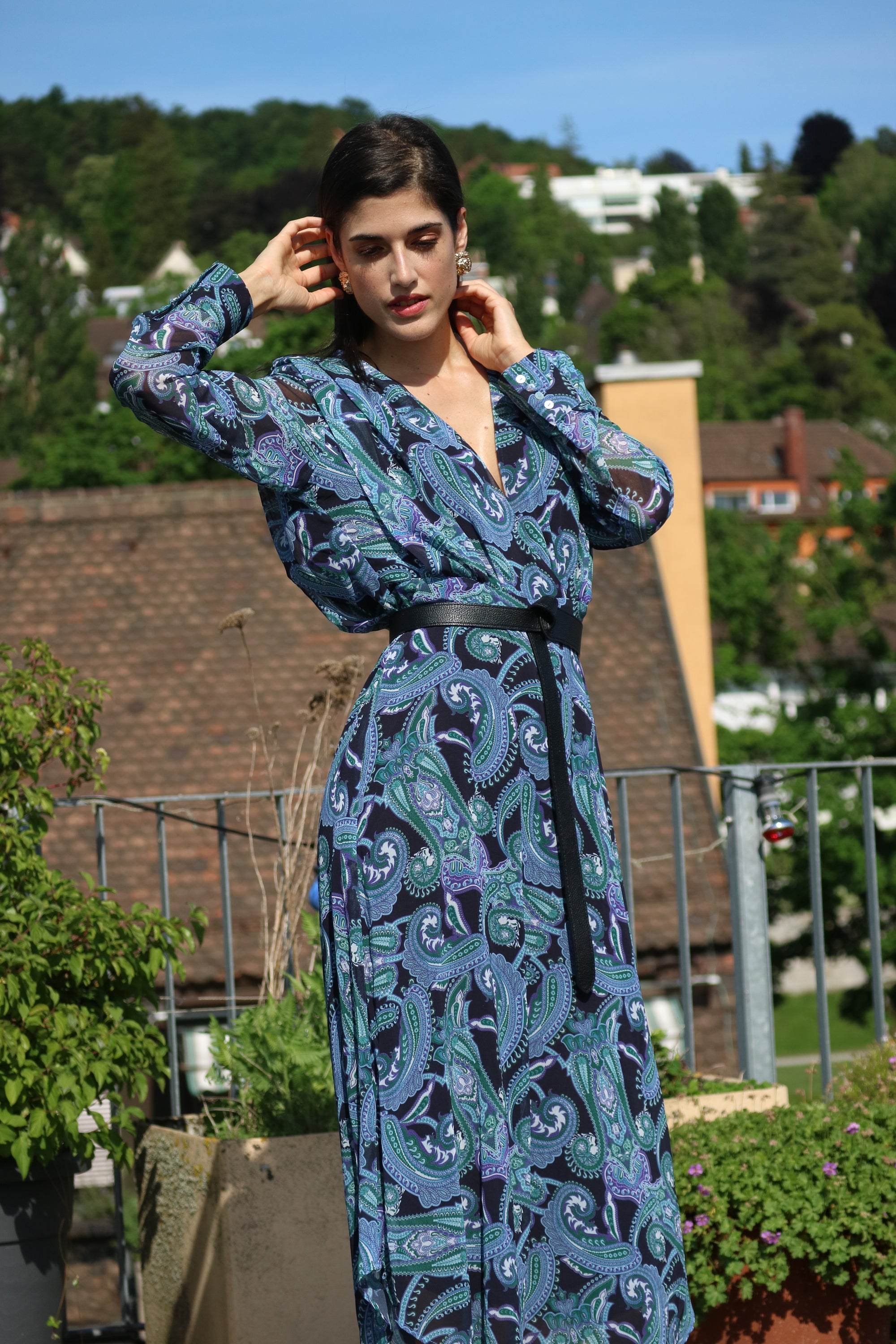 Blue Peony Dress