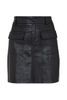Black vegan leather skirt