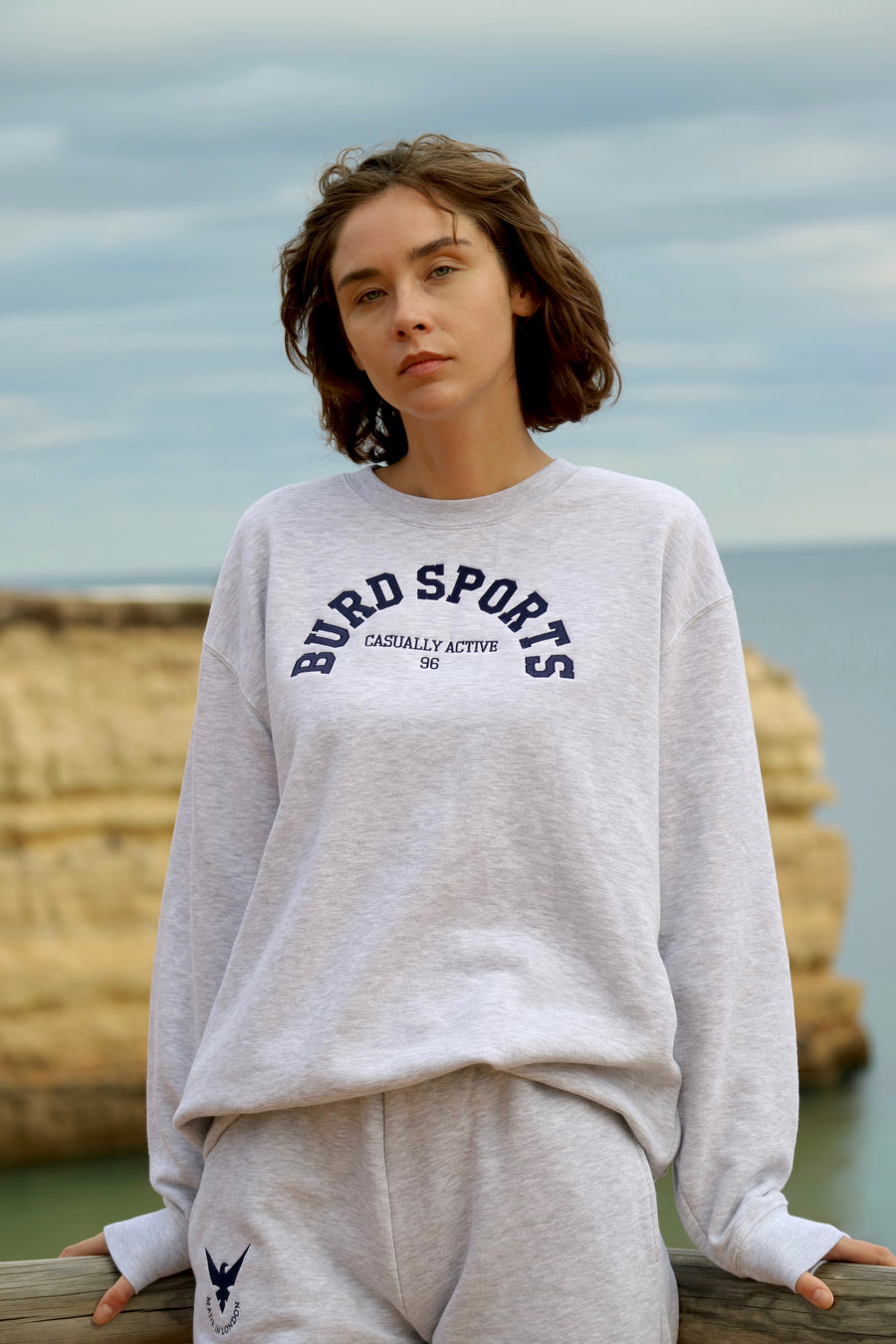 Burd Sports Sweatshirt- Grey & Navy