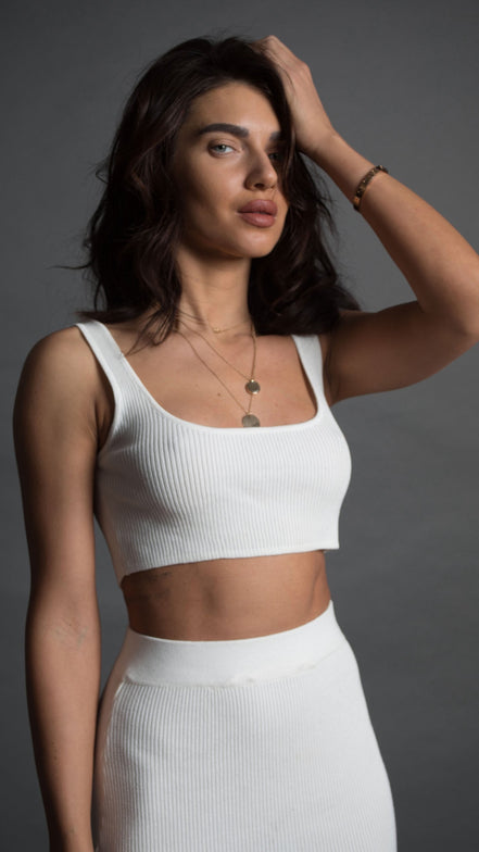 Soft white crop top