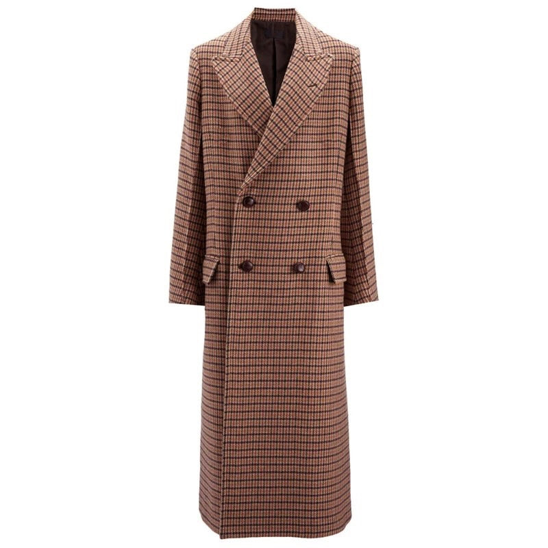 Walker Coat (Longlined Checked Coat)