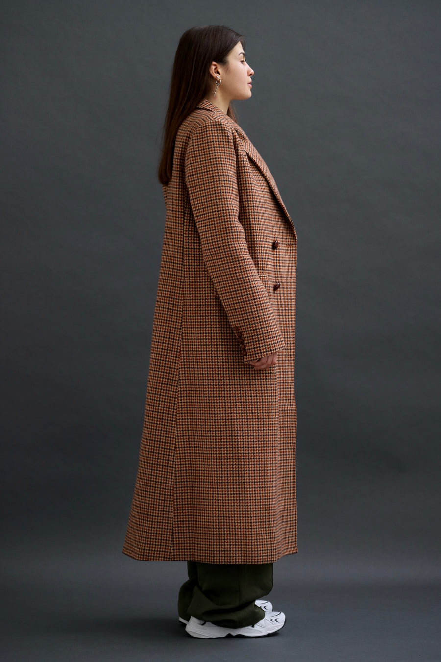 Walker Coat (Longlined Checked Coat)