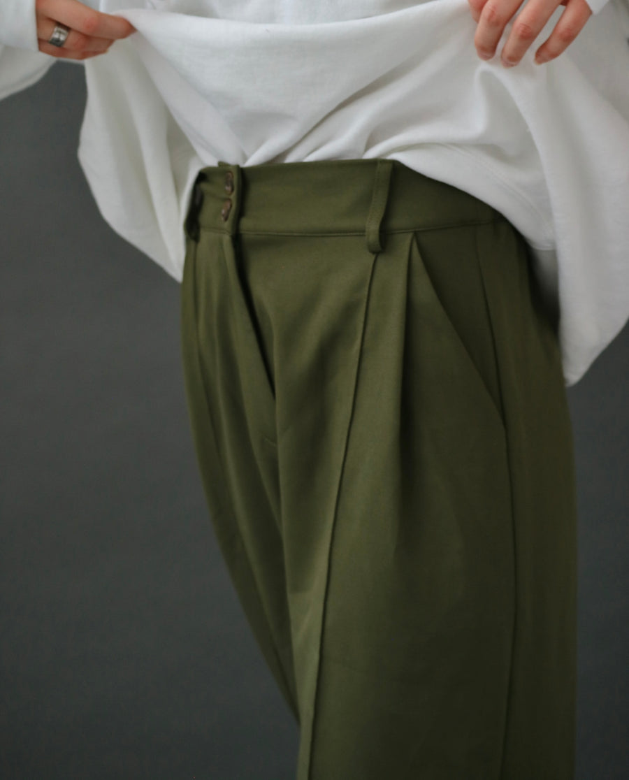 Khaki Green Gretta Trousers