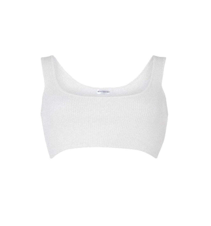 Zachte witte crop top