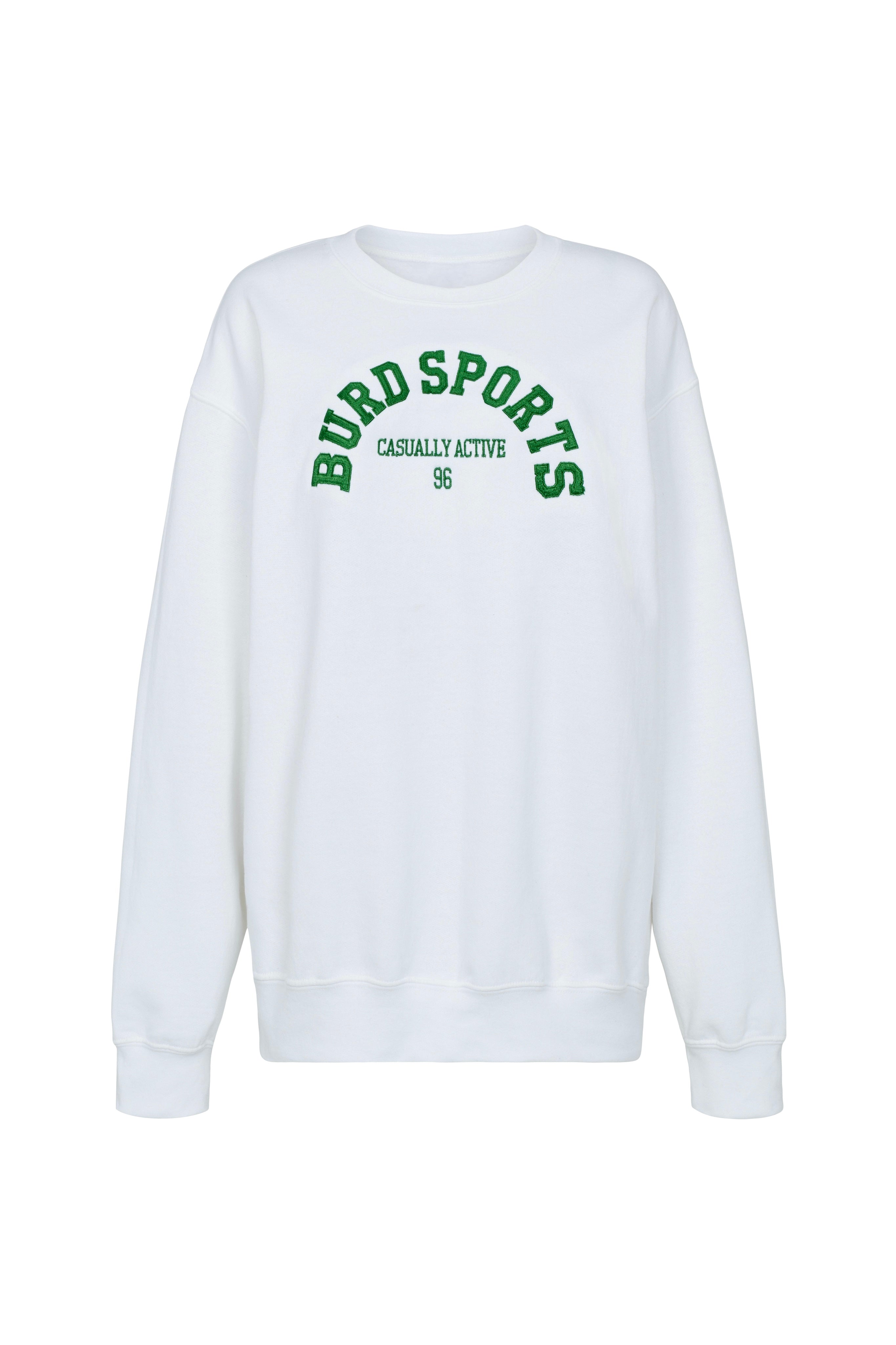 Burd Sports Sweatshirt - White & Green