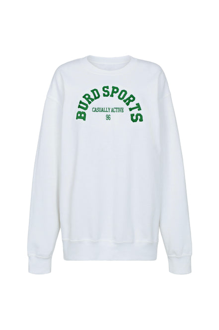 Burd Sports Sweatshirt - White & Green