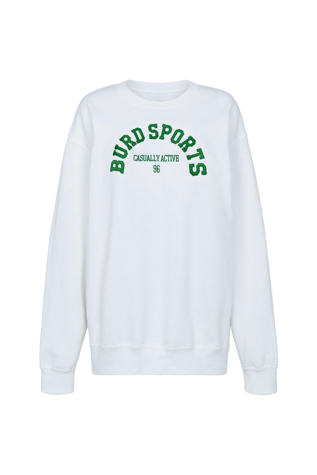 Burd Sports Sweatshirt - White & Green