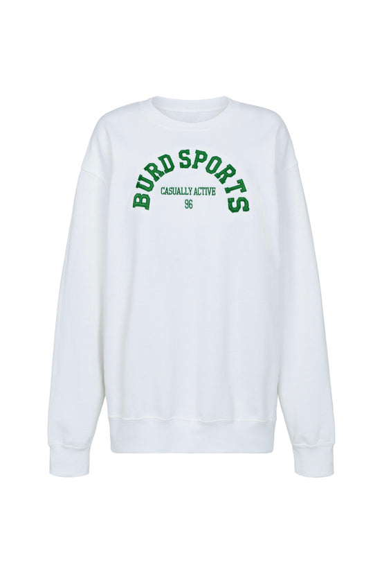 Burd Sports Sweatshirt - White & Green