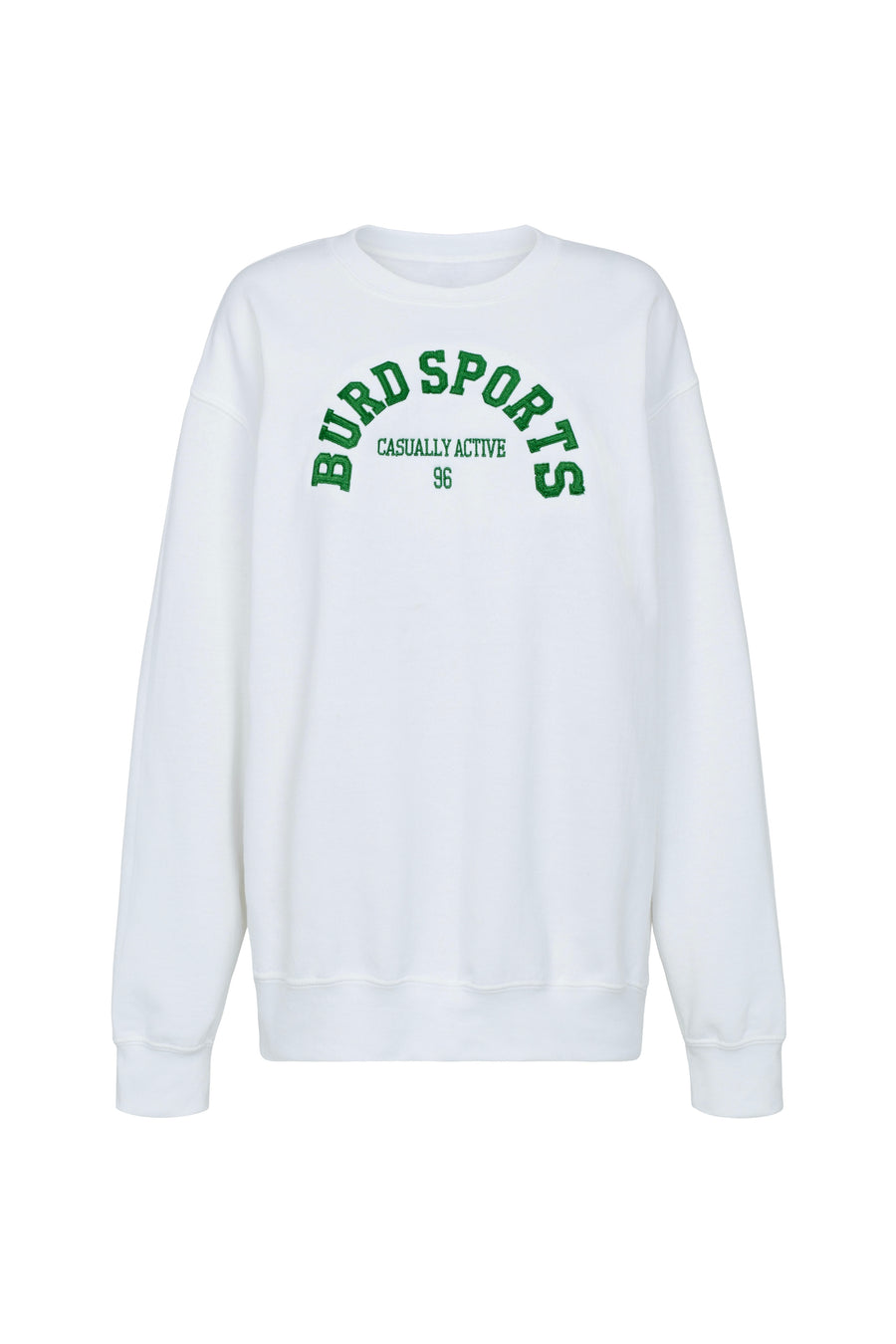 Burd Sports Sweatshirt - White & Green