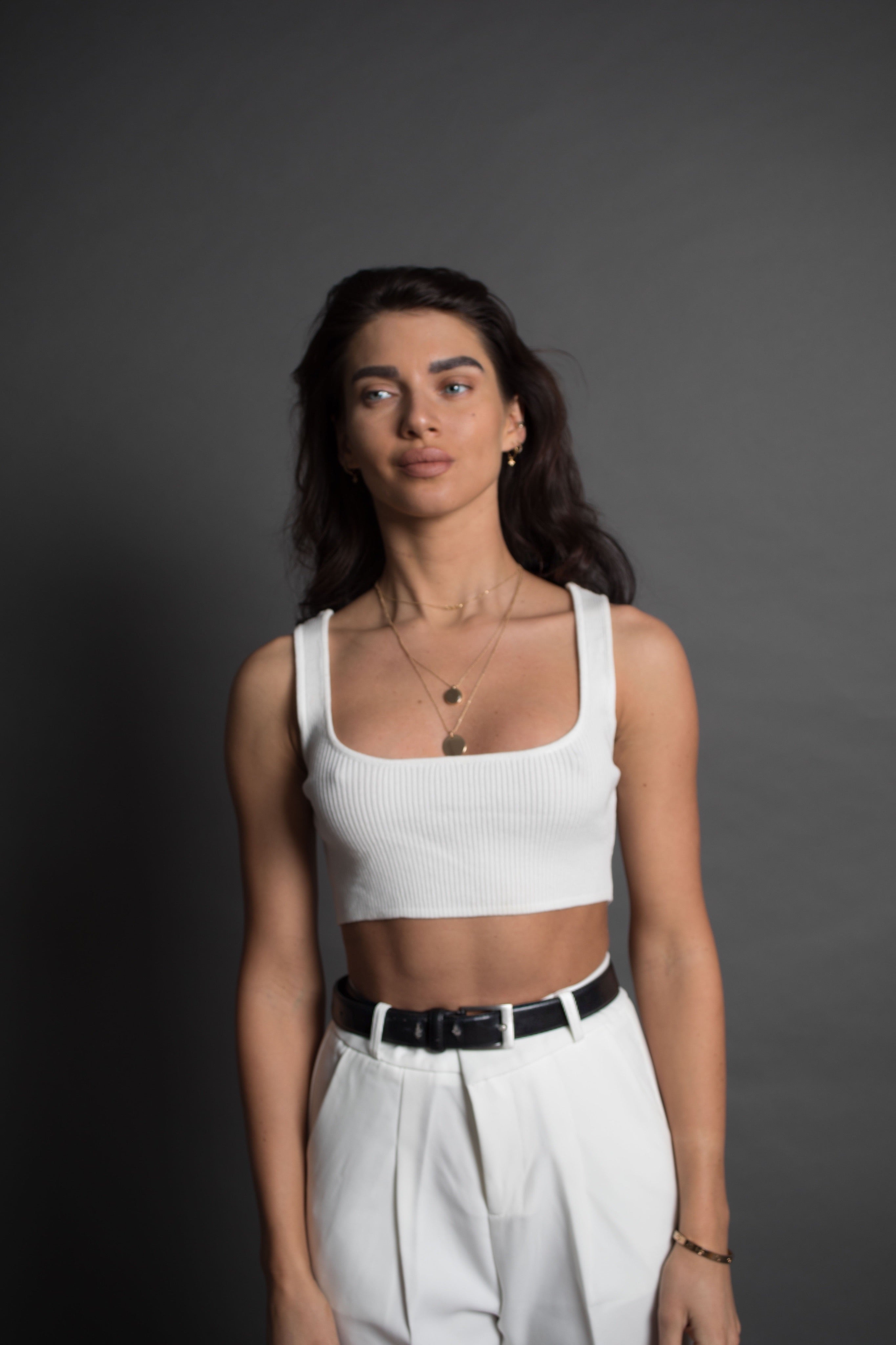 Soft white crop top