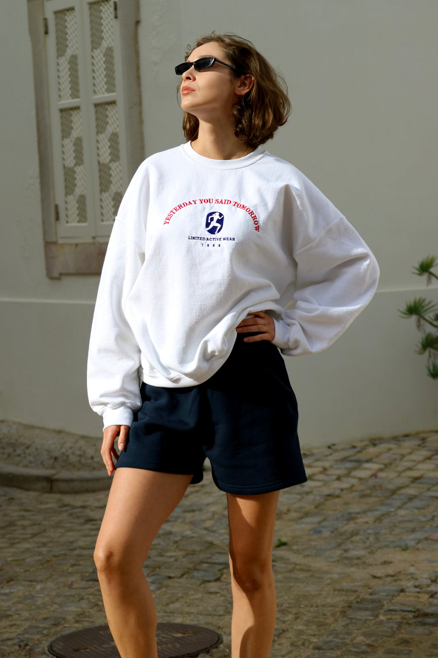 Navy Jogger shorts