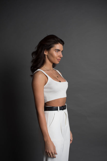 Soft white crop top