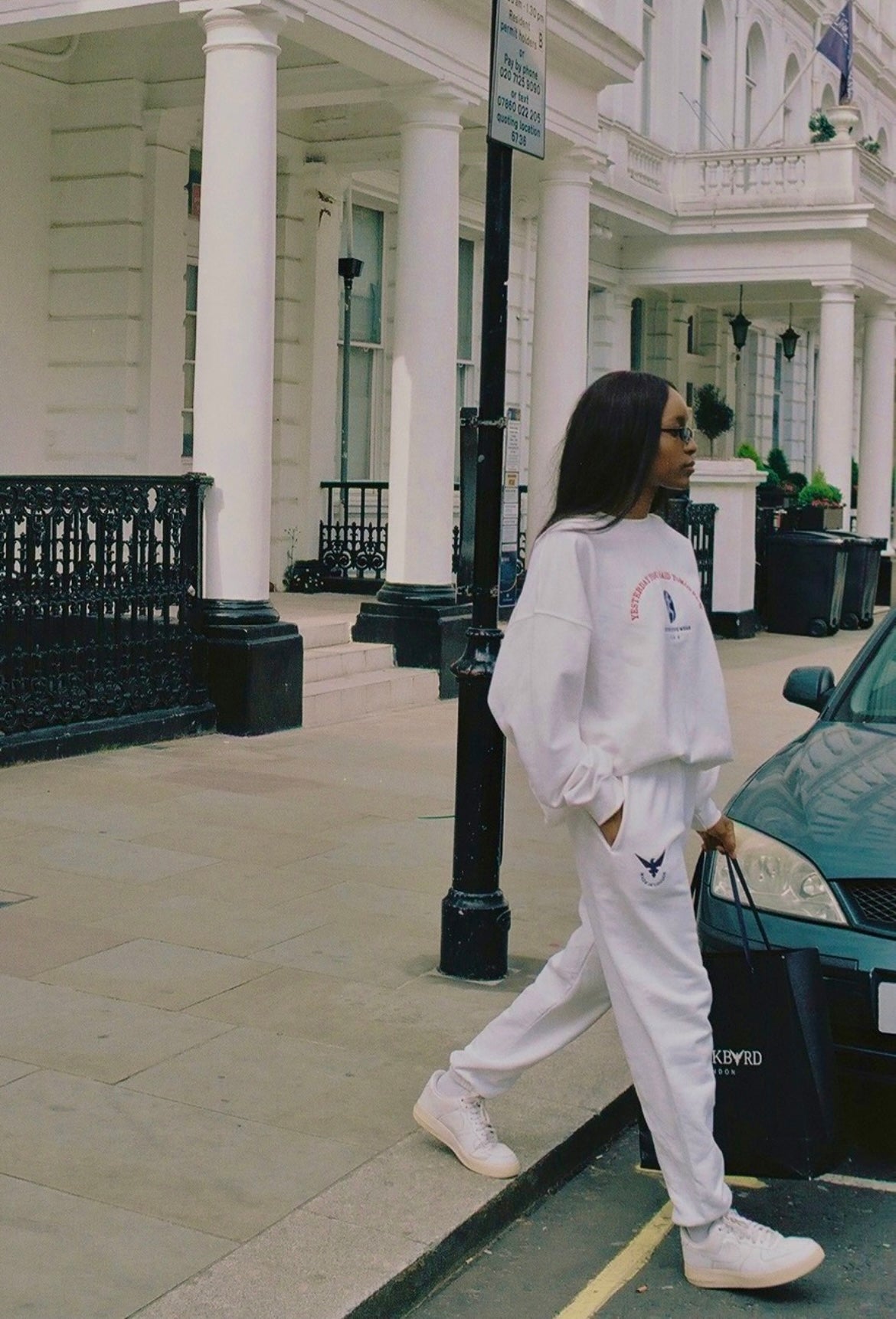 White logo Joggers