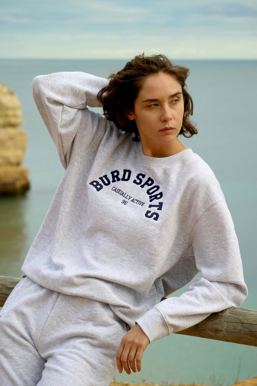 Burd Sports Sweatshirt- Grey & Navy