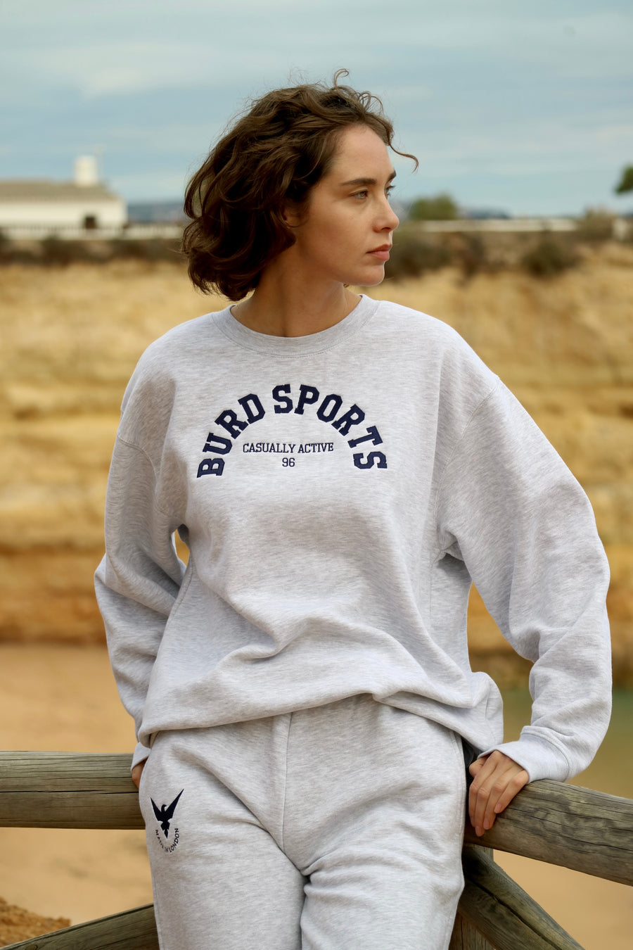 Burd Sports Sweatshirt- Grey & Navy