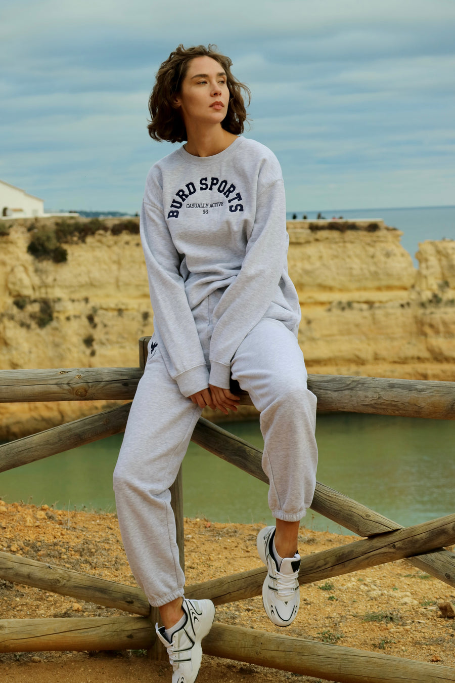 Burd Sports Sweatshirt- Grey & Navy